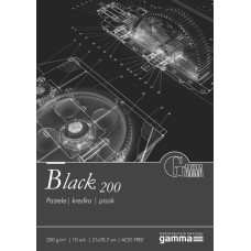 Склейка для технического рисунка Gamma Black 21х29.7 200 гр 10 л ЧЕРНЫЙ